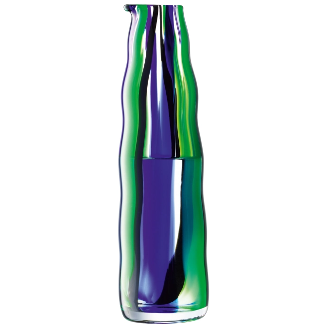 Folk carafe 1l noir, bleu vert