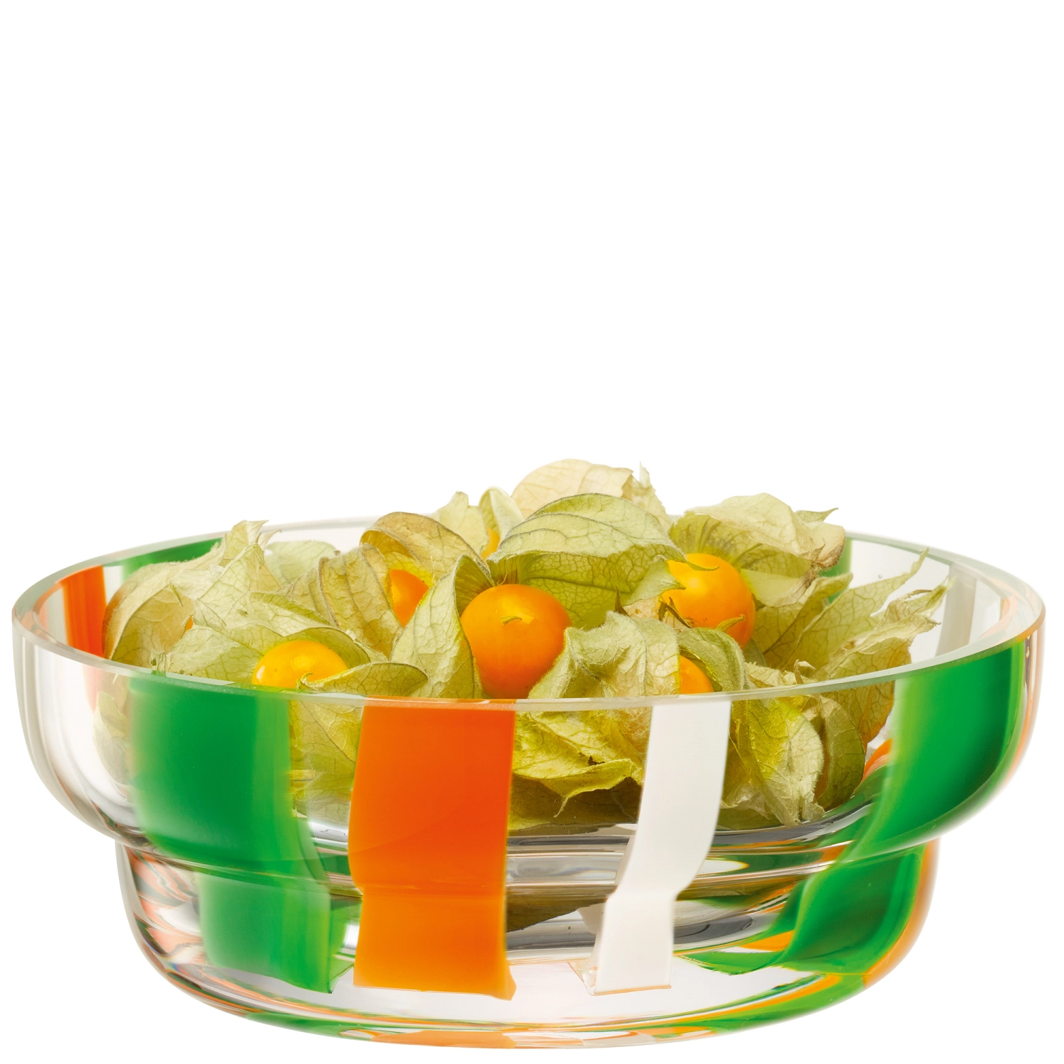 Folk bol D15cm vert, orange, blanc