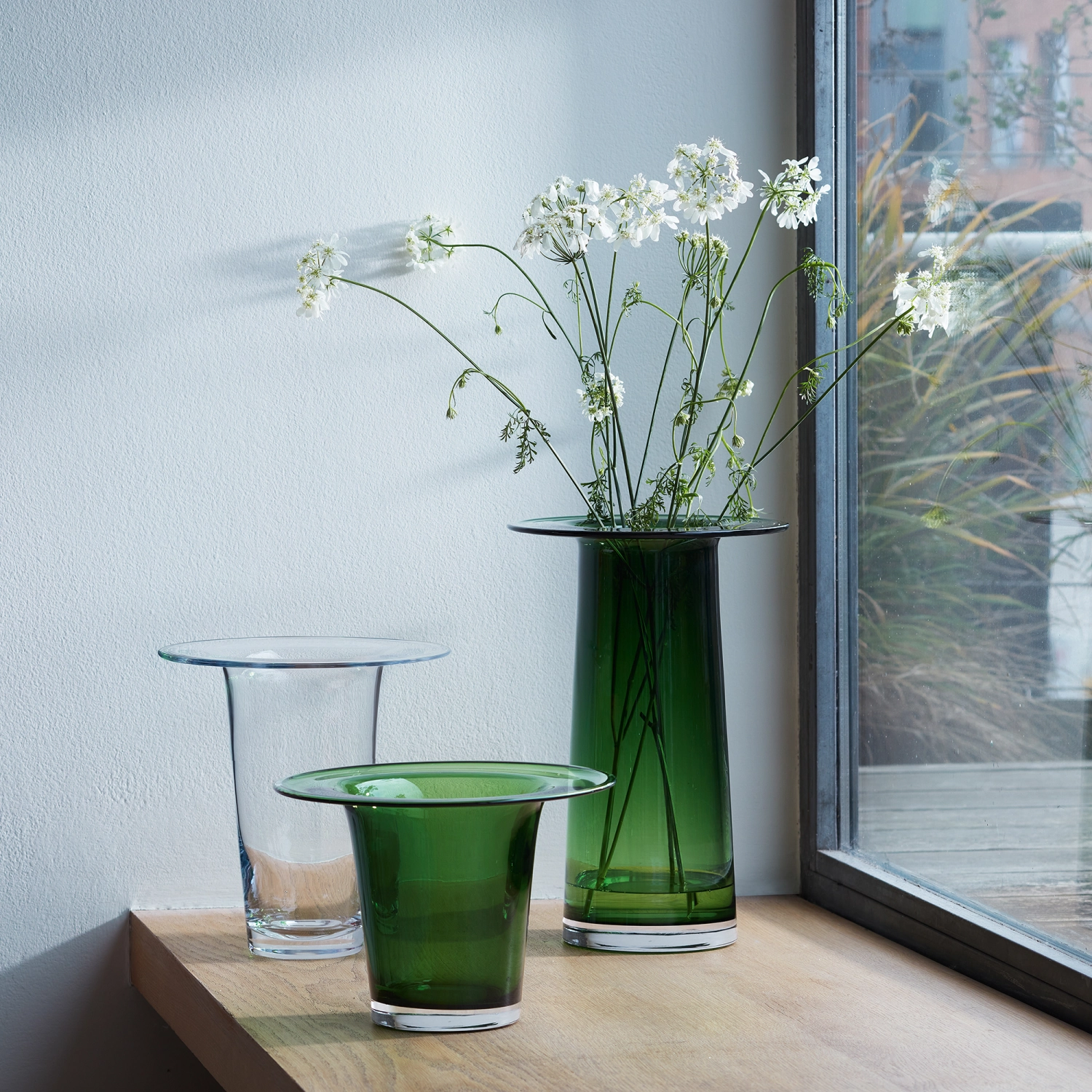 Victoria vase/lanterne H19cm transparent