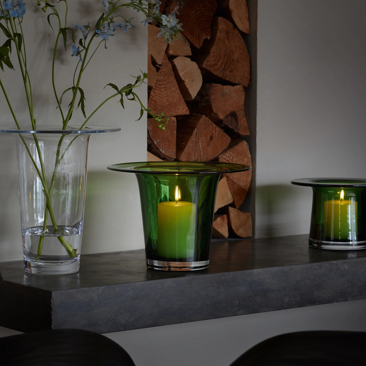 Victoria vase H36cm transparent