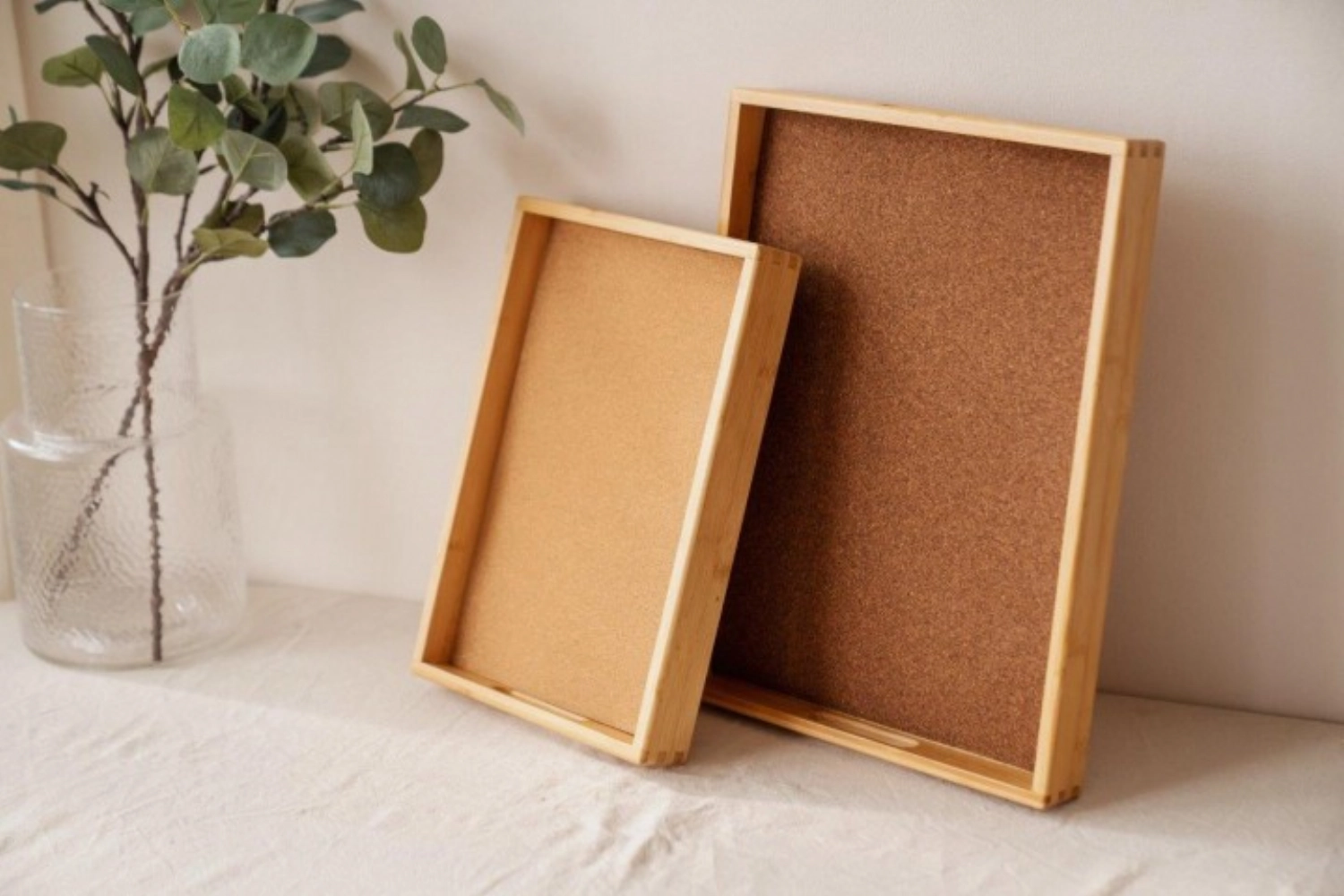 Serviertablett Bambus mit Korkeinlage