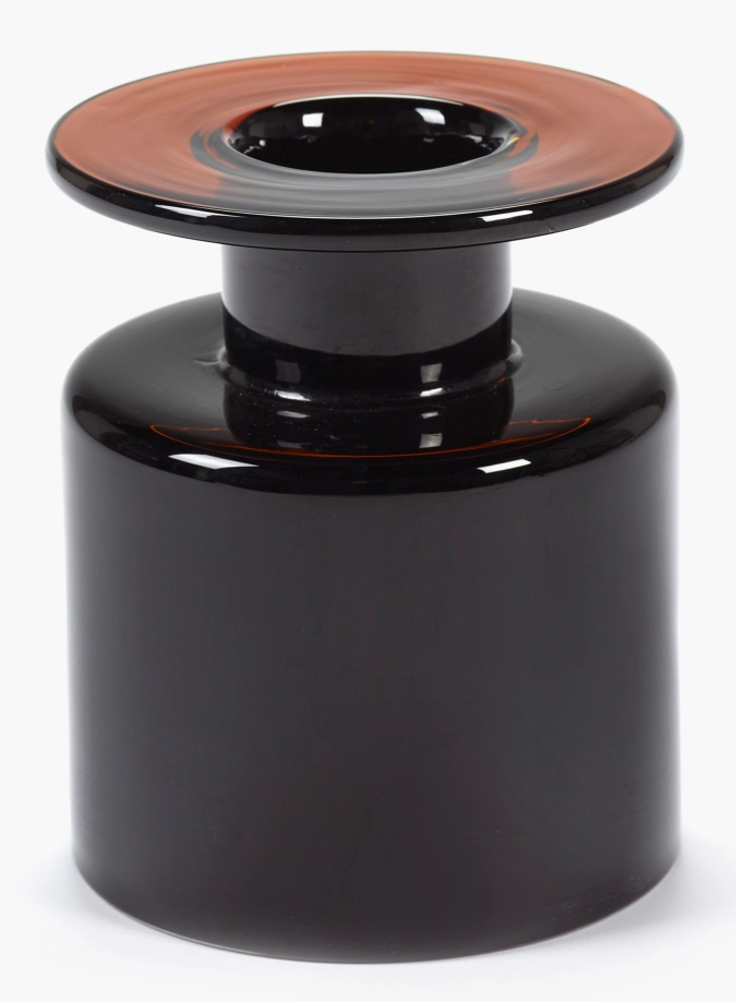 Marie Michielssen Vase verre H22cm brun foncé