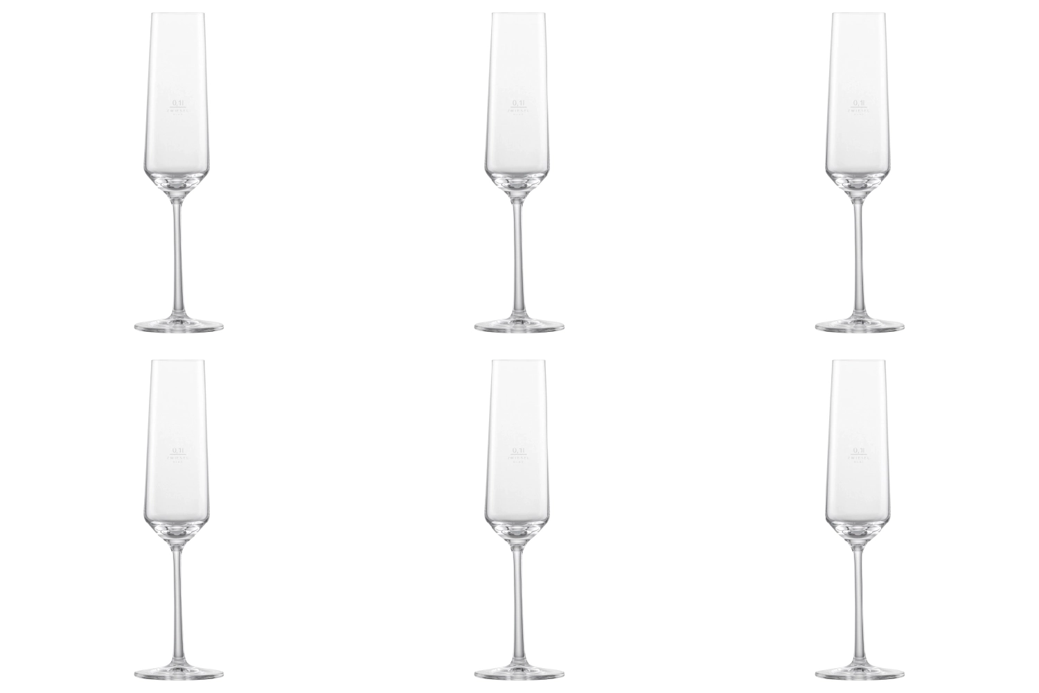 Set de 6 coupes à champagne Belfesta avec point de moussage