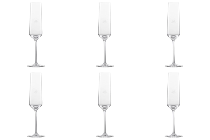 Set de 6 coupes à champagne Belfesta avec point de moussage