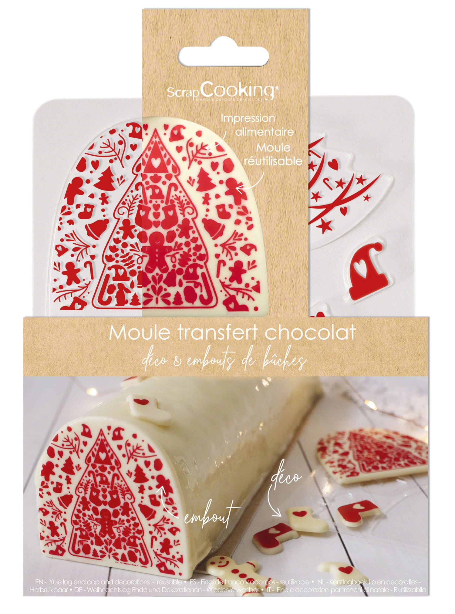 Embout de roulade noël goût chocolat