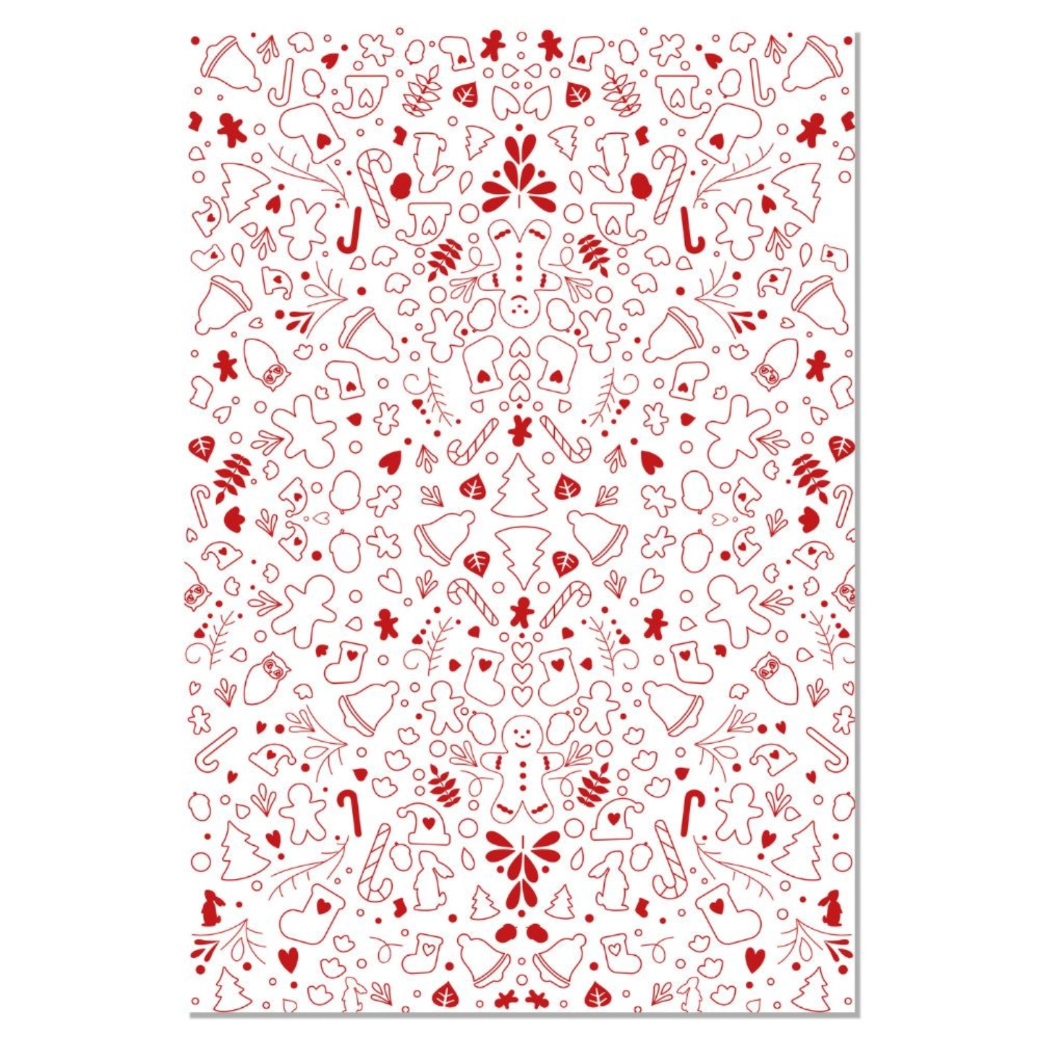 Set de 2 feuilles de transfert motifs de noël