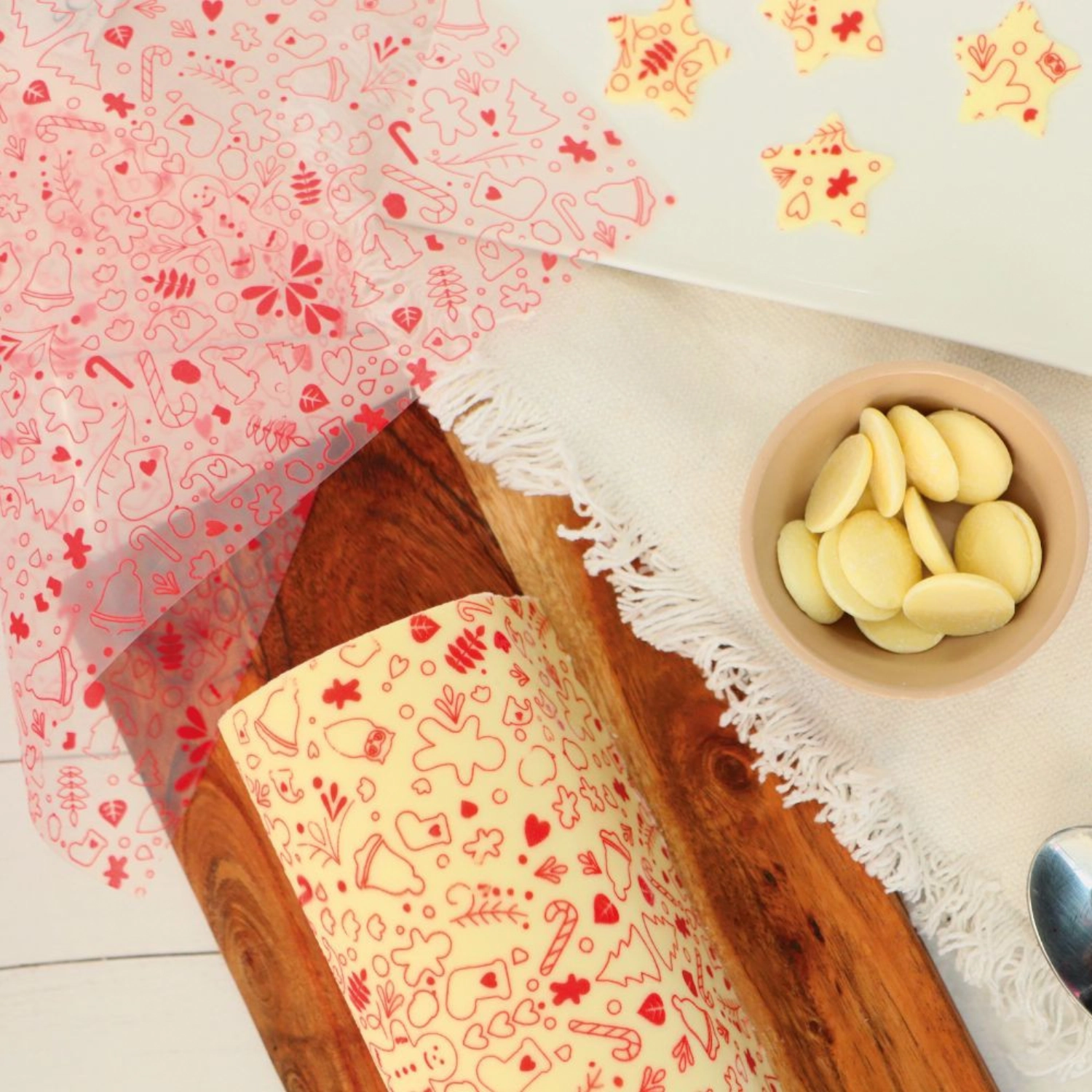 Set de 2 feuilles de transfert motifs de noël