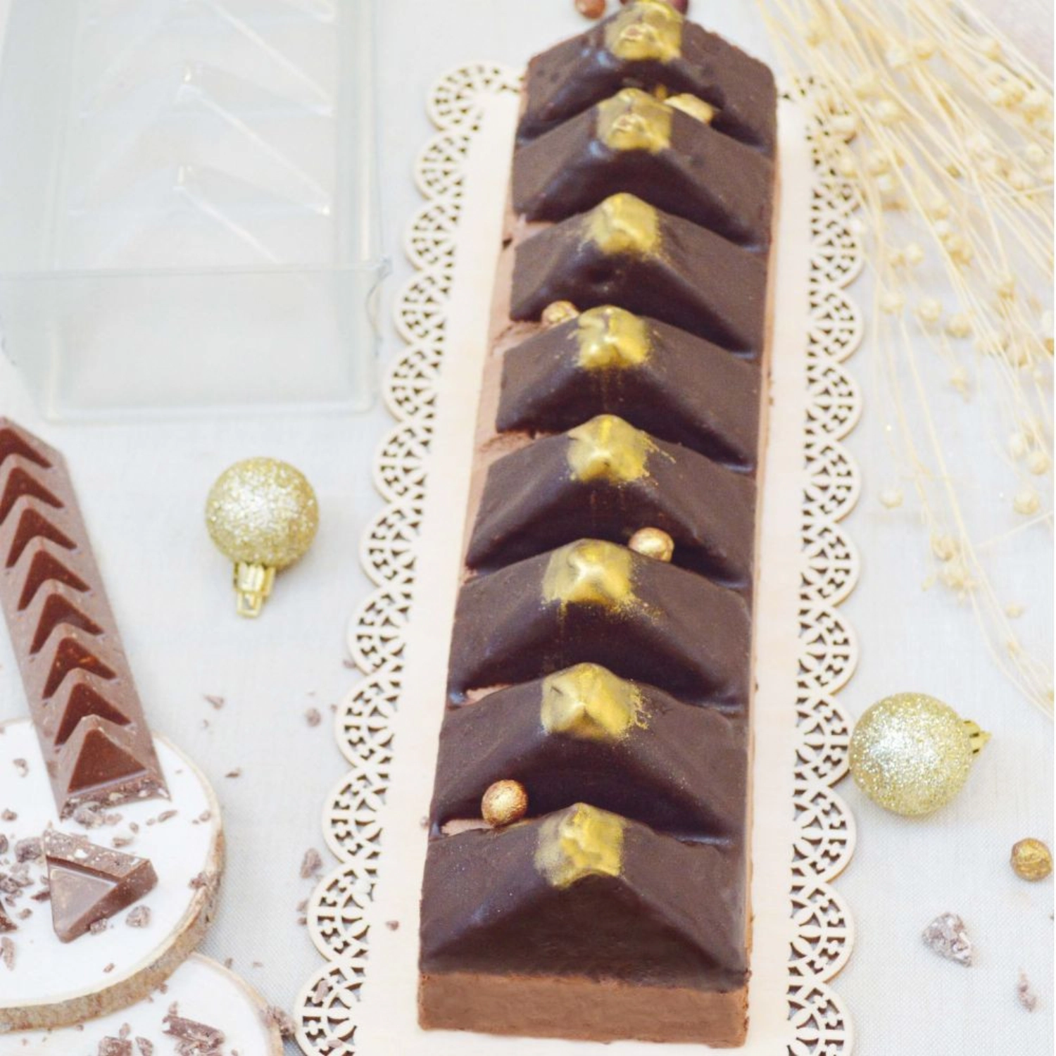 Set de 2 bûche royale
