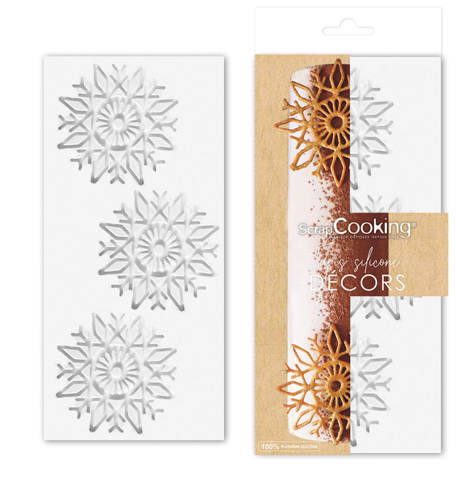 Moule à gâteaux pour topper noël flocons de neige