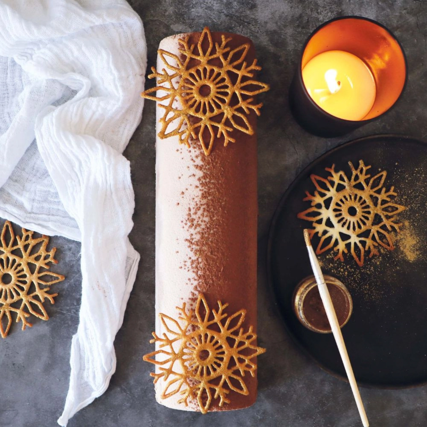 Farbpulver Kakaopulver samtig glitzernd