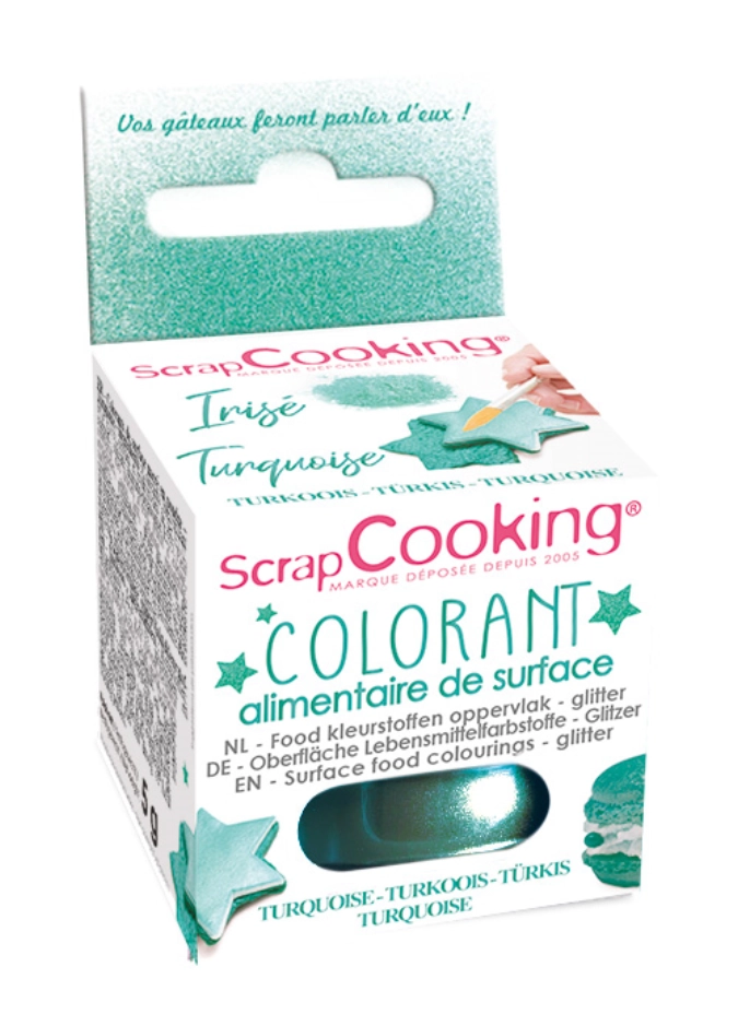 Poudre de couleur décor de surface froid irisé