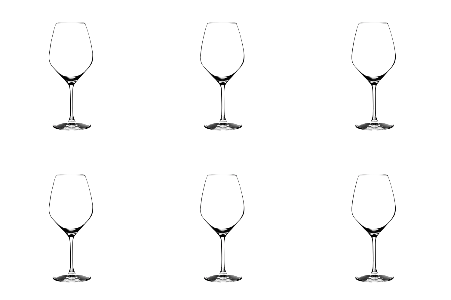 Lot de 6 verres à vin rouge Excellence