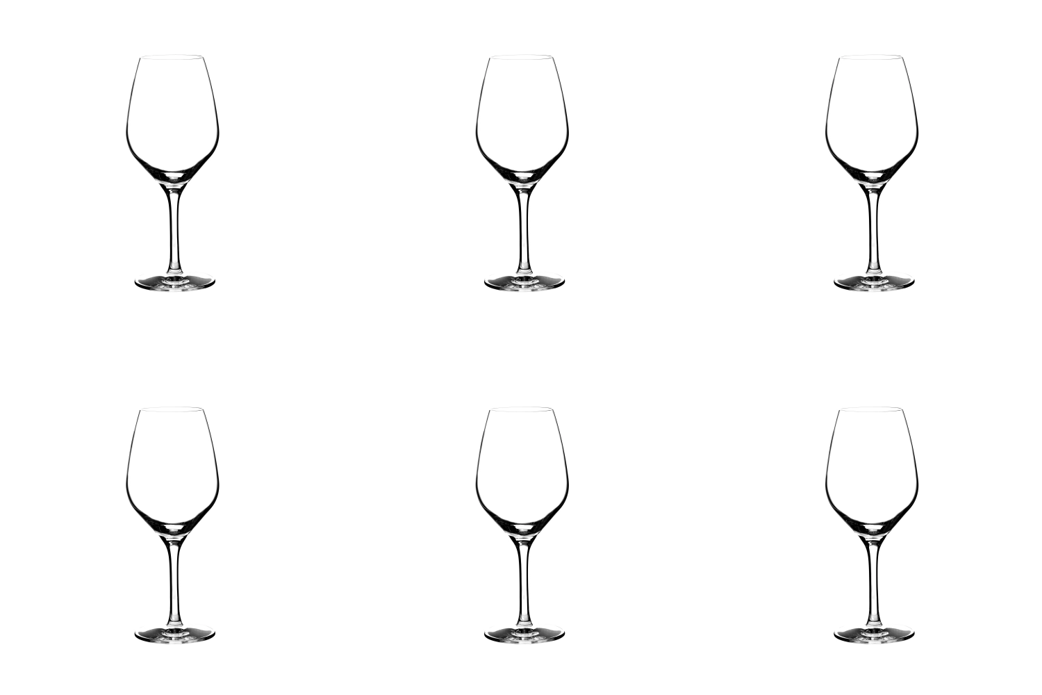 Lot de 6 verres à vin blanc Excellence