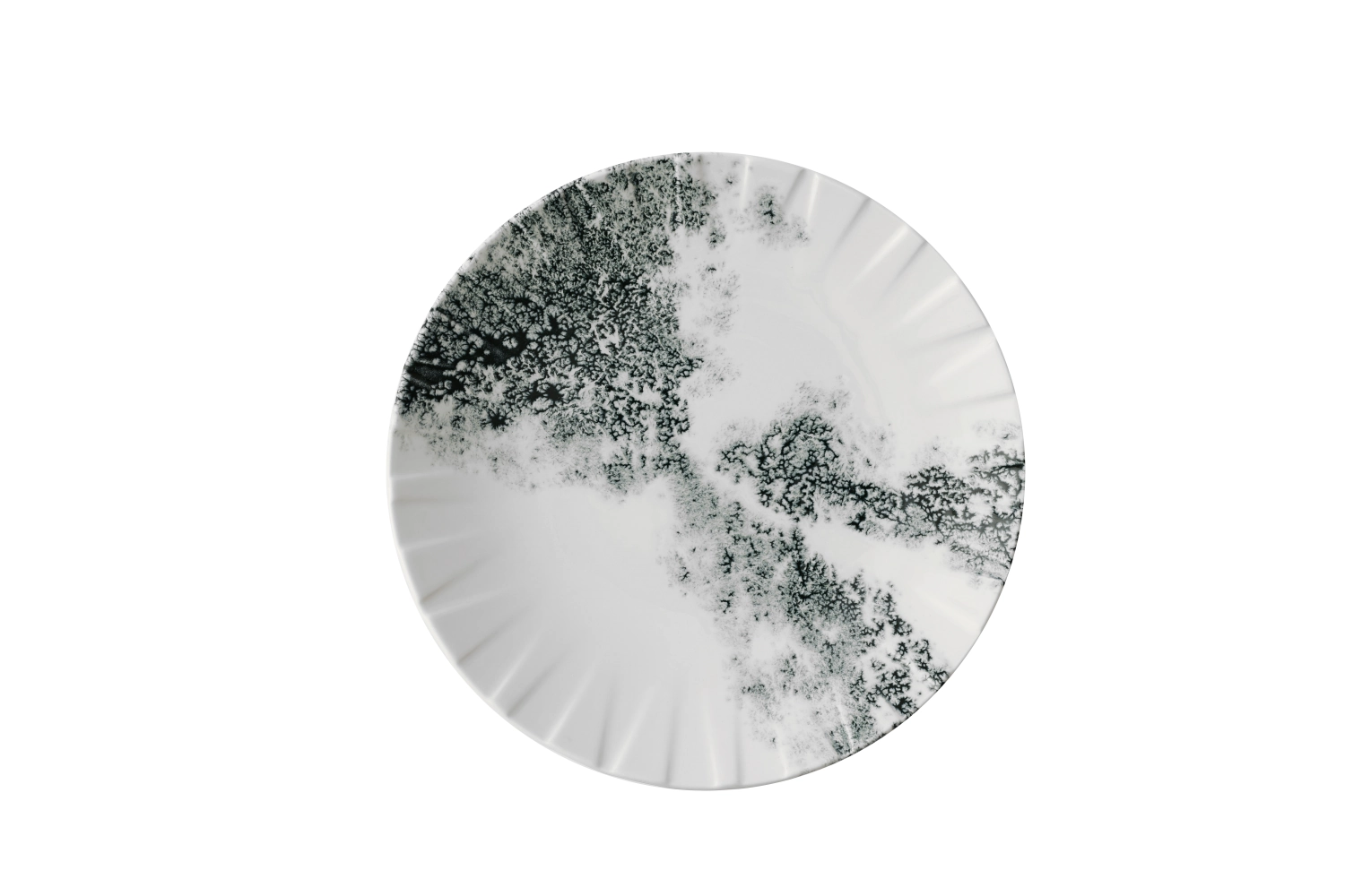 Alchemy Abstract Smoke Black Coupe Assiette plate