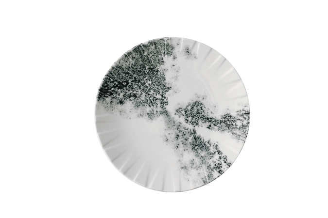 Alchemy Abstract Smoke Black Coupe Assiette plate