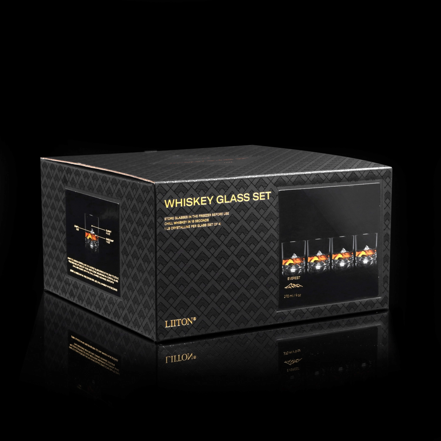 4er Set Everest Whisky Glas