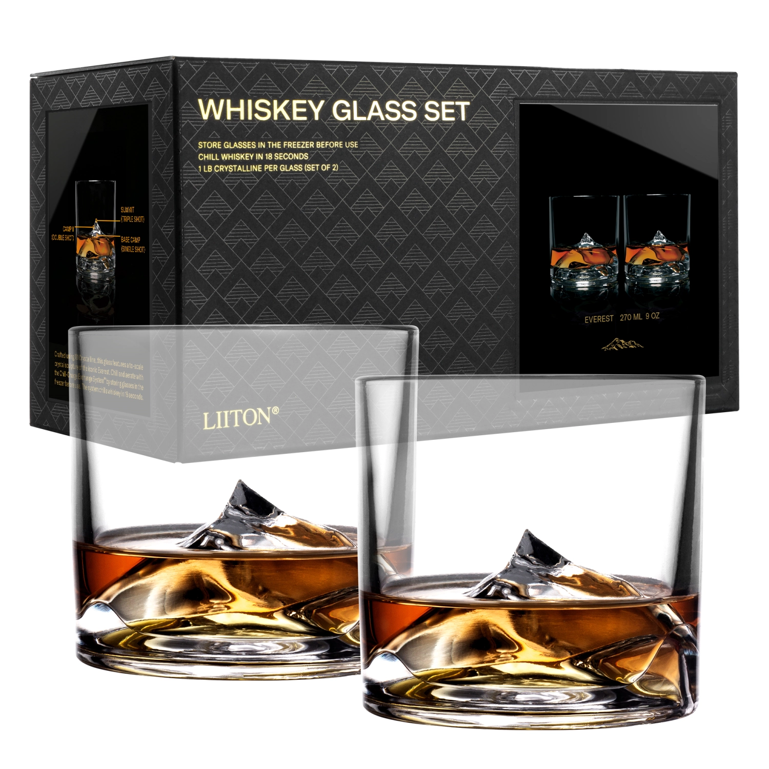 2er Set Everest Whisky Glas