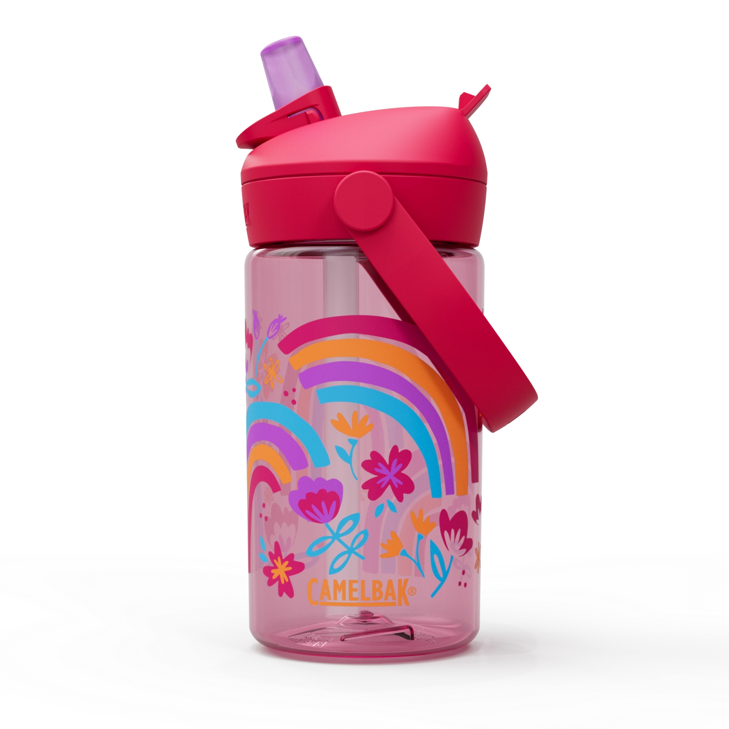 Thrive Flip Straw Kids rainbow floral