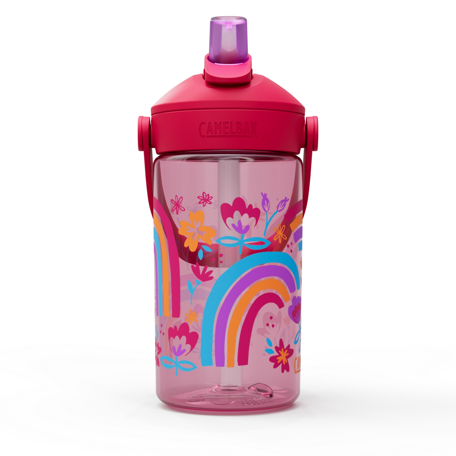 Thrive Flip Straw Kids rainbow floral
