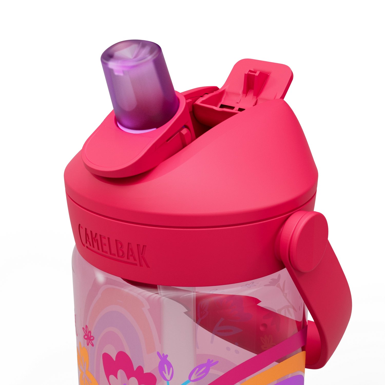 Thrive Flip Straw Kids rainbow floral