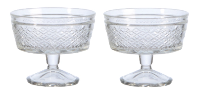 Lot de 2 coupes a. relief