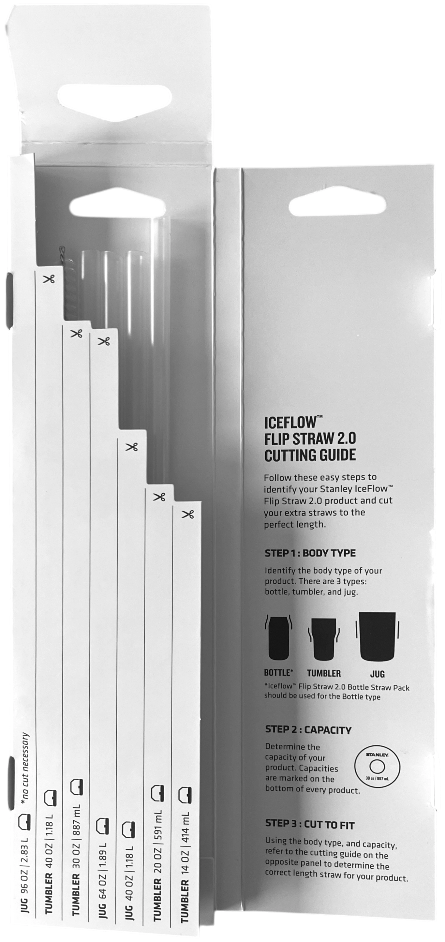 5er Set IceFlow Flip Ersatz Strohhalme mit Bürste