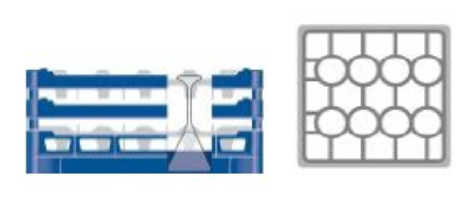 Panier à verres 500x500 D 20/240