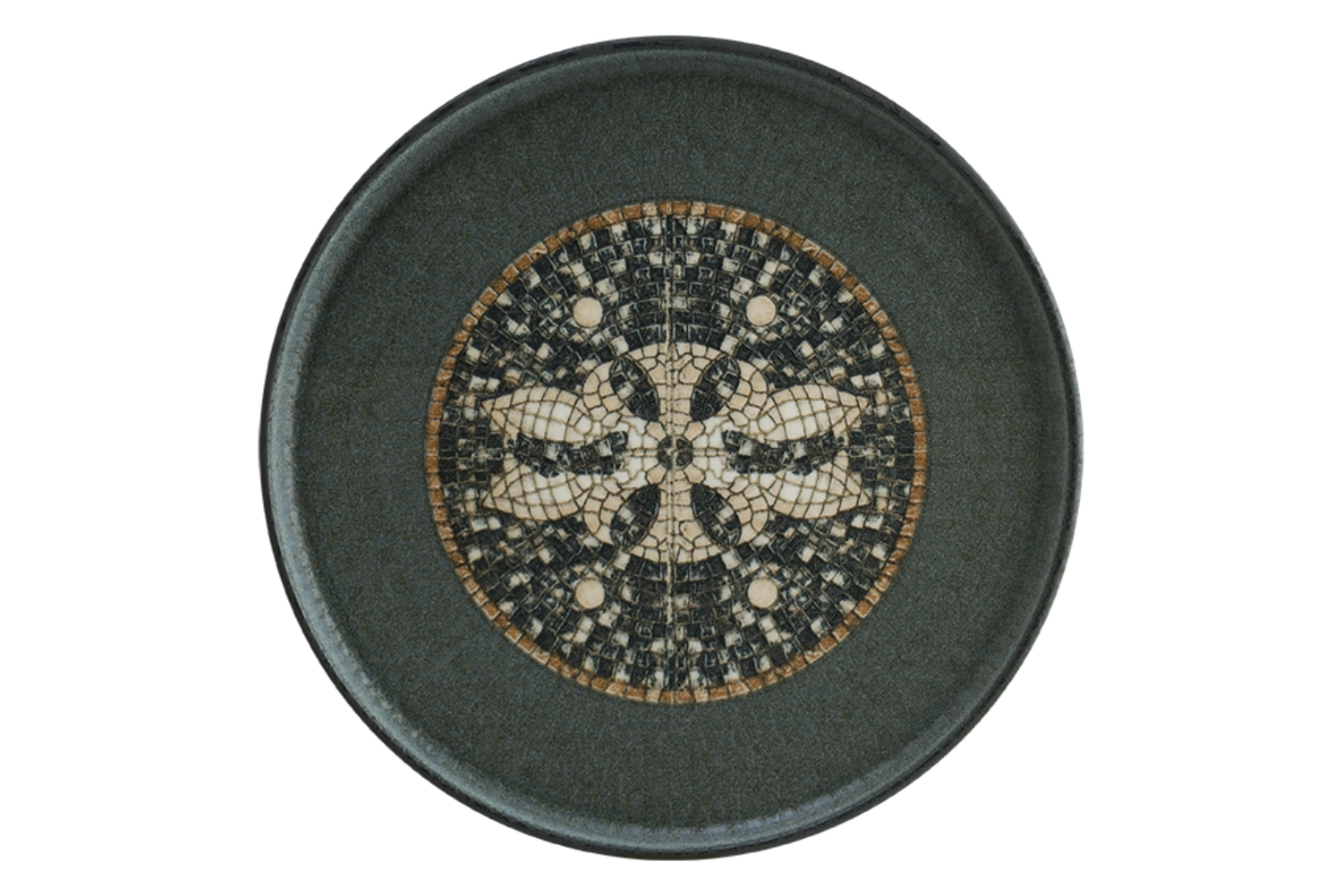 Mesopotamia Mosaic Anthracite Assiette plate Hygge