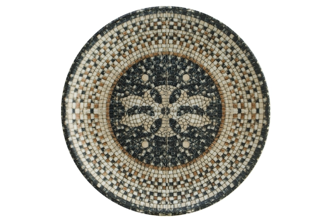 Mesopotamia Mosaic schwarz Gourmet Teller flach