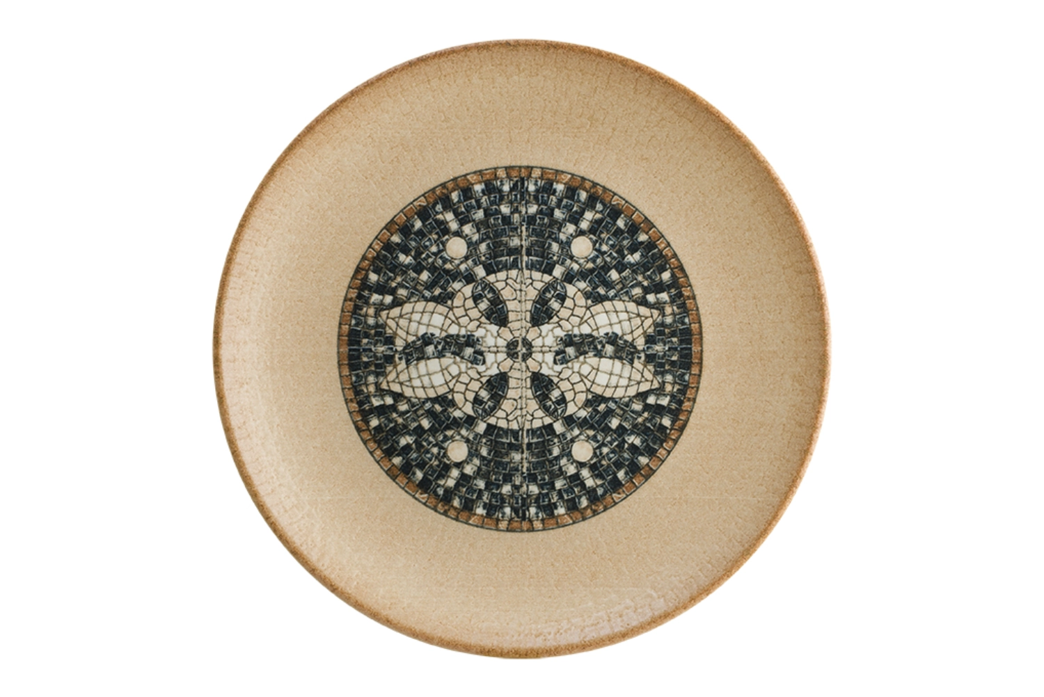 Mesopotamia Mosaic bois Assiette plate Gourmet