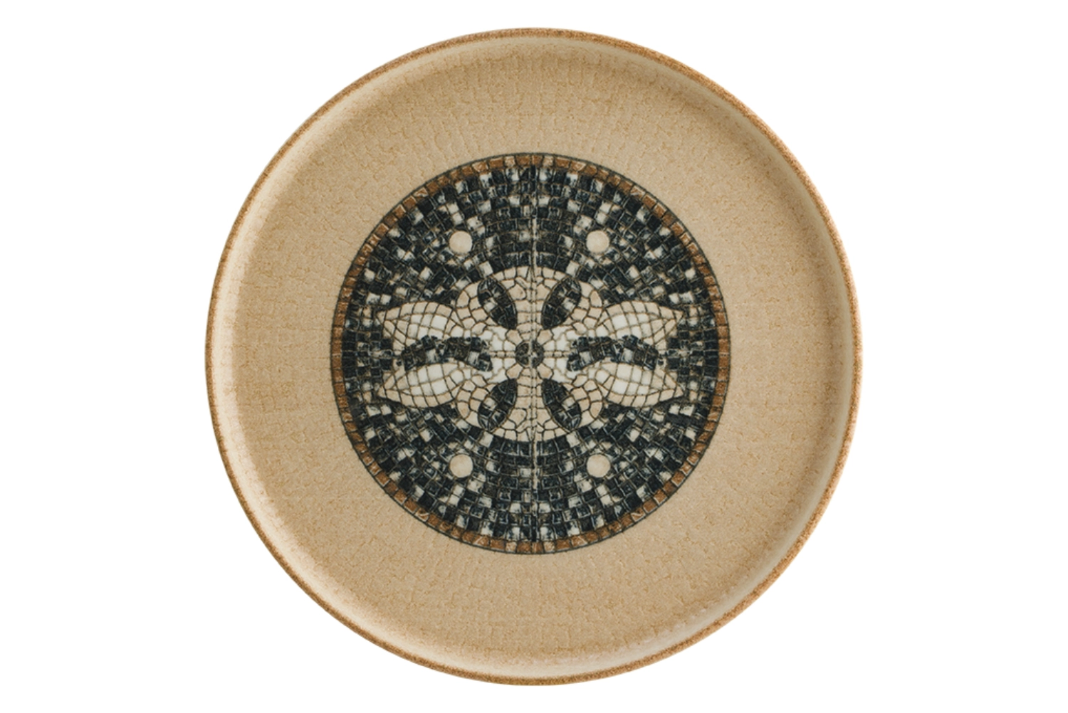 Mesopotamia Mosaic bois Assiette plate Hygge