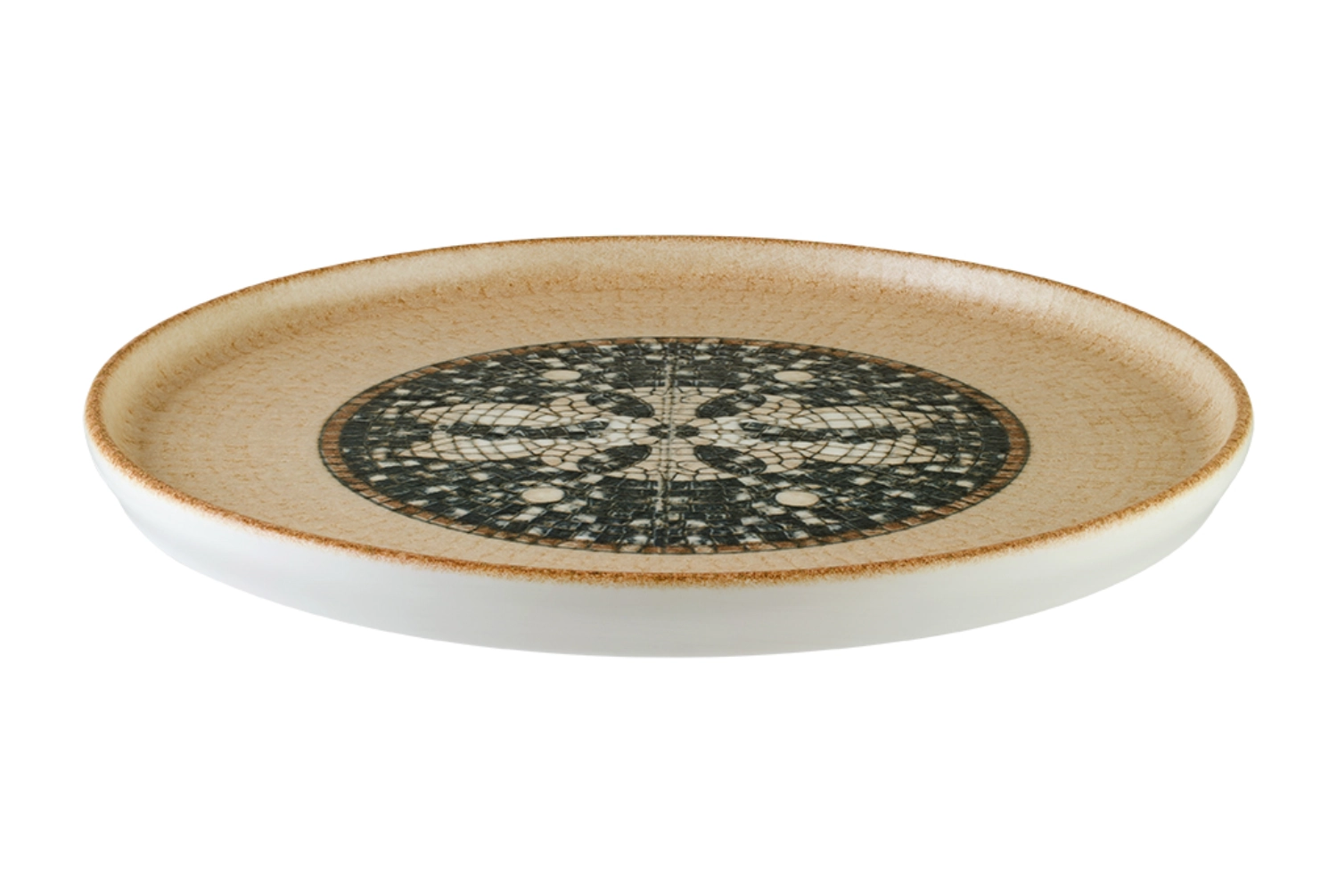 Mesopotamia Mosaic bois Assiette plate Hygge