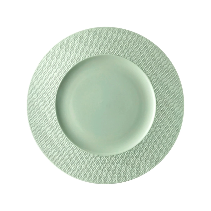 Kumi Mint tone assiette plate avec drapeau