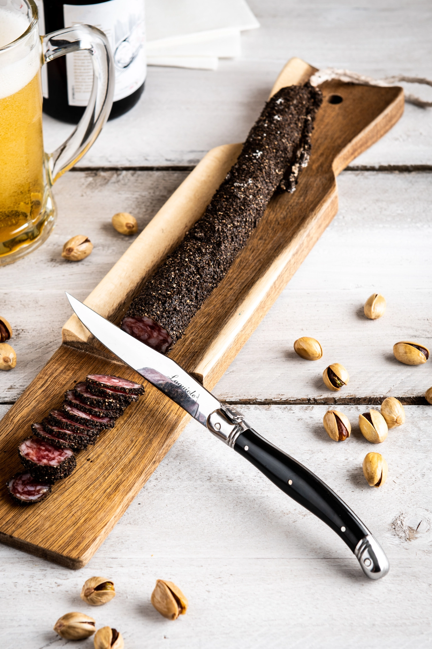 Planche à saucisson Premium Line avec couteau