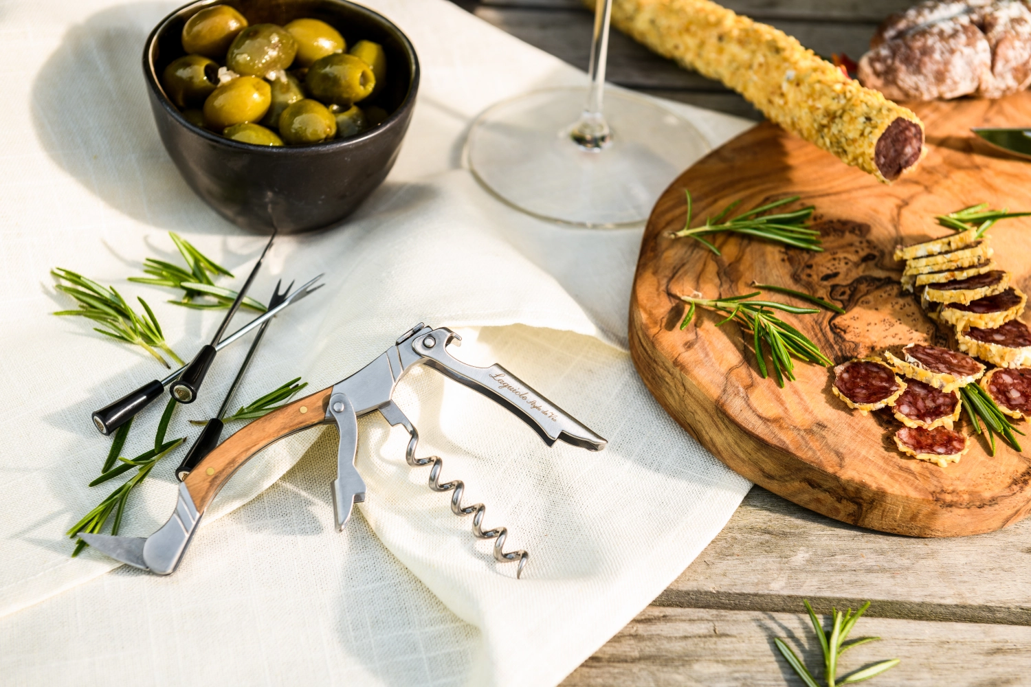 Luxury Line tire-bouchon bois d'olivier