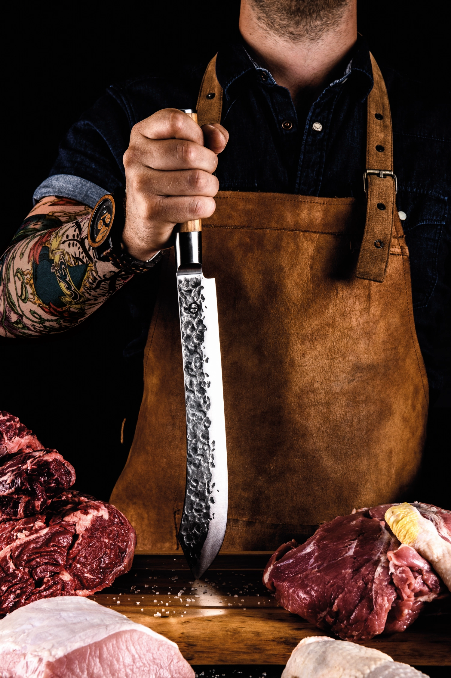 Forged Olive Couteaux de boucher