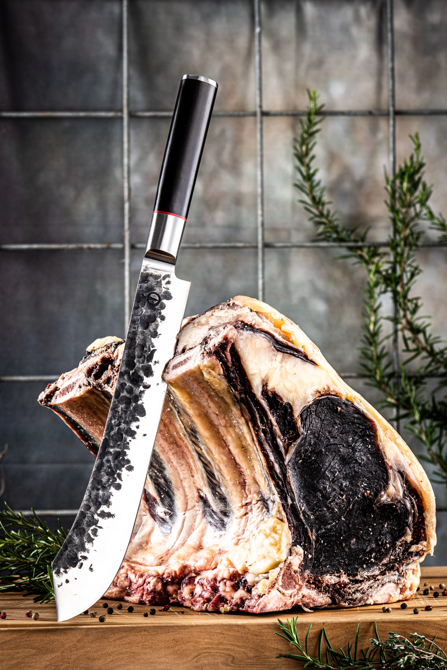 Forged Sebra Couteau de boucher