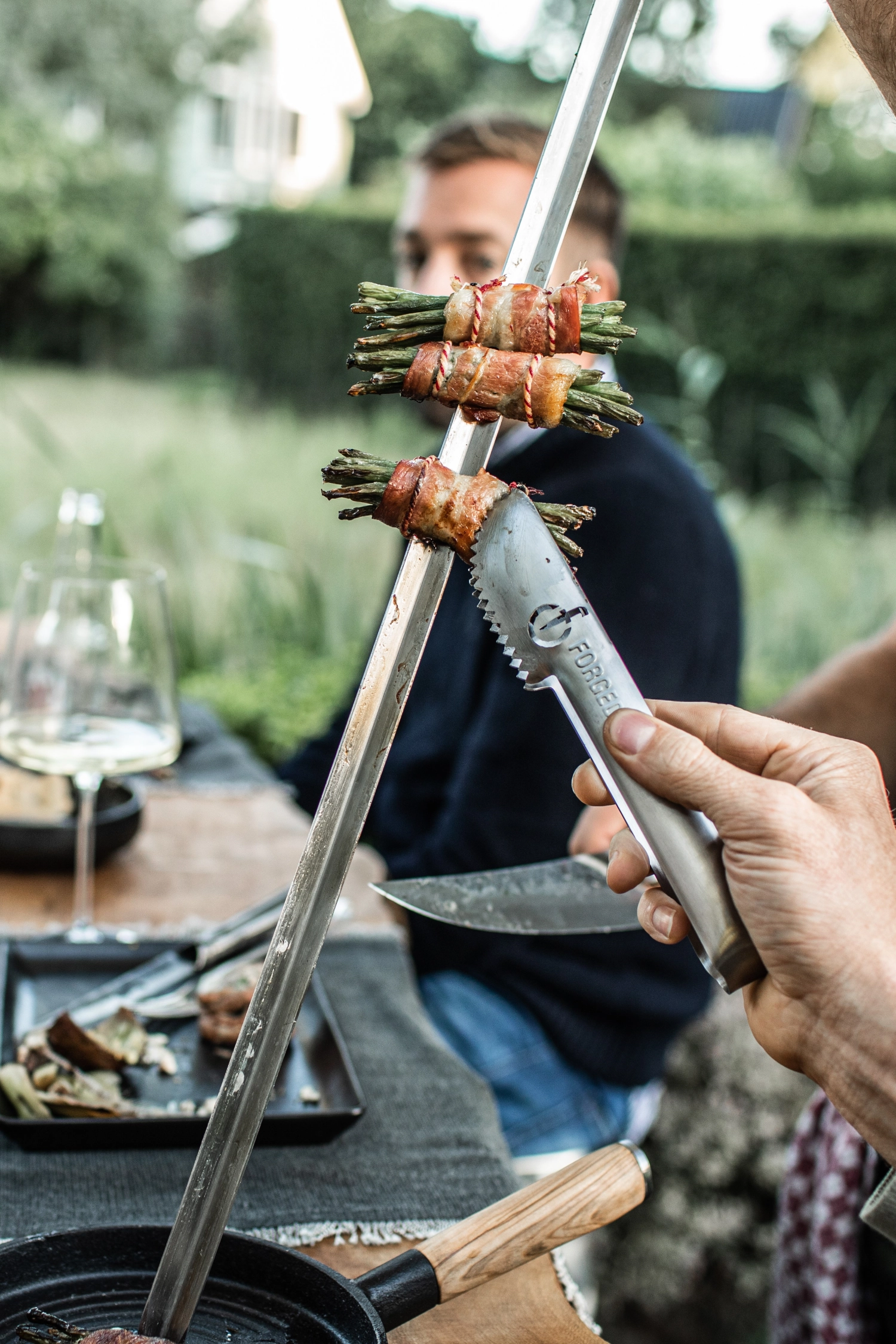 Forged Churrasco 4 pinces de préhension