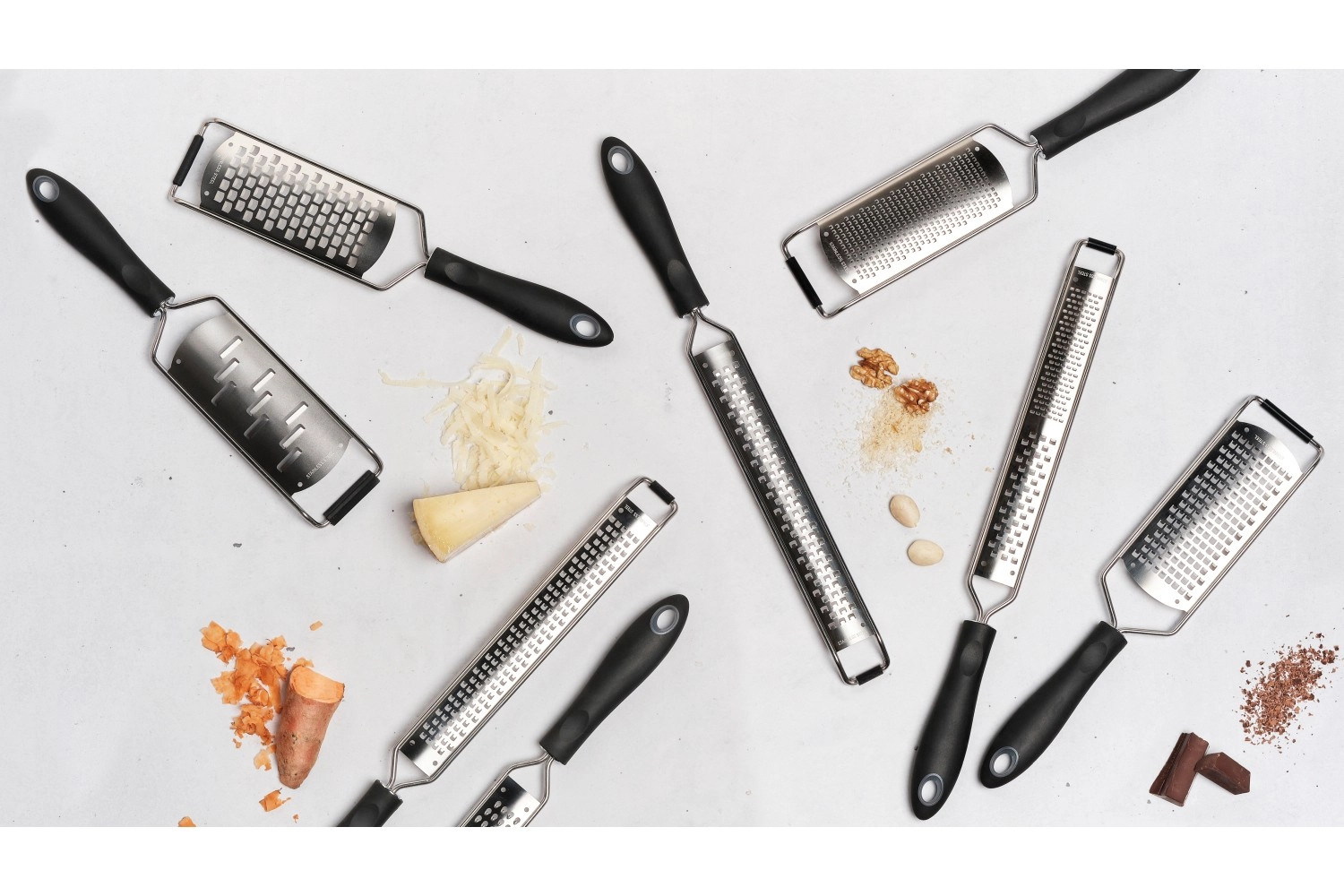 Râpe inoxydable large extra fine