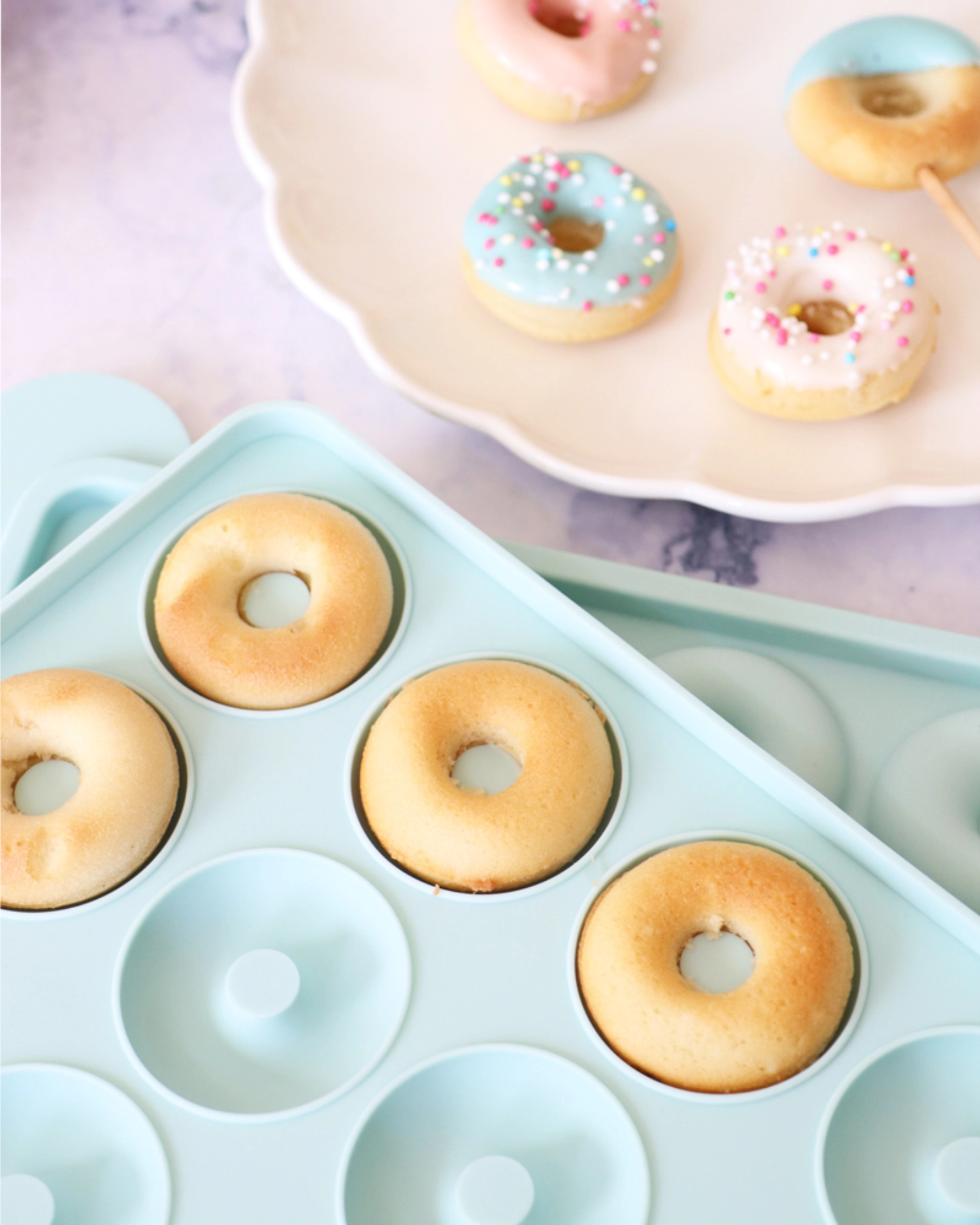 Moule à pâtisserie en silicone pour 12 mini-donuts