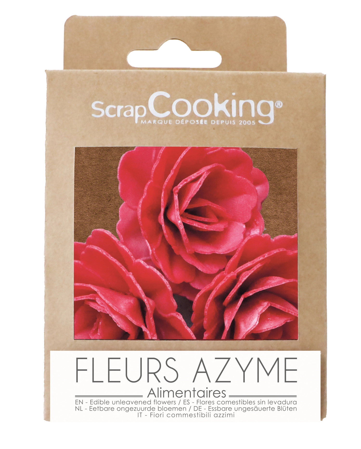 Set de 3 roses en papier comestible