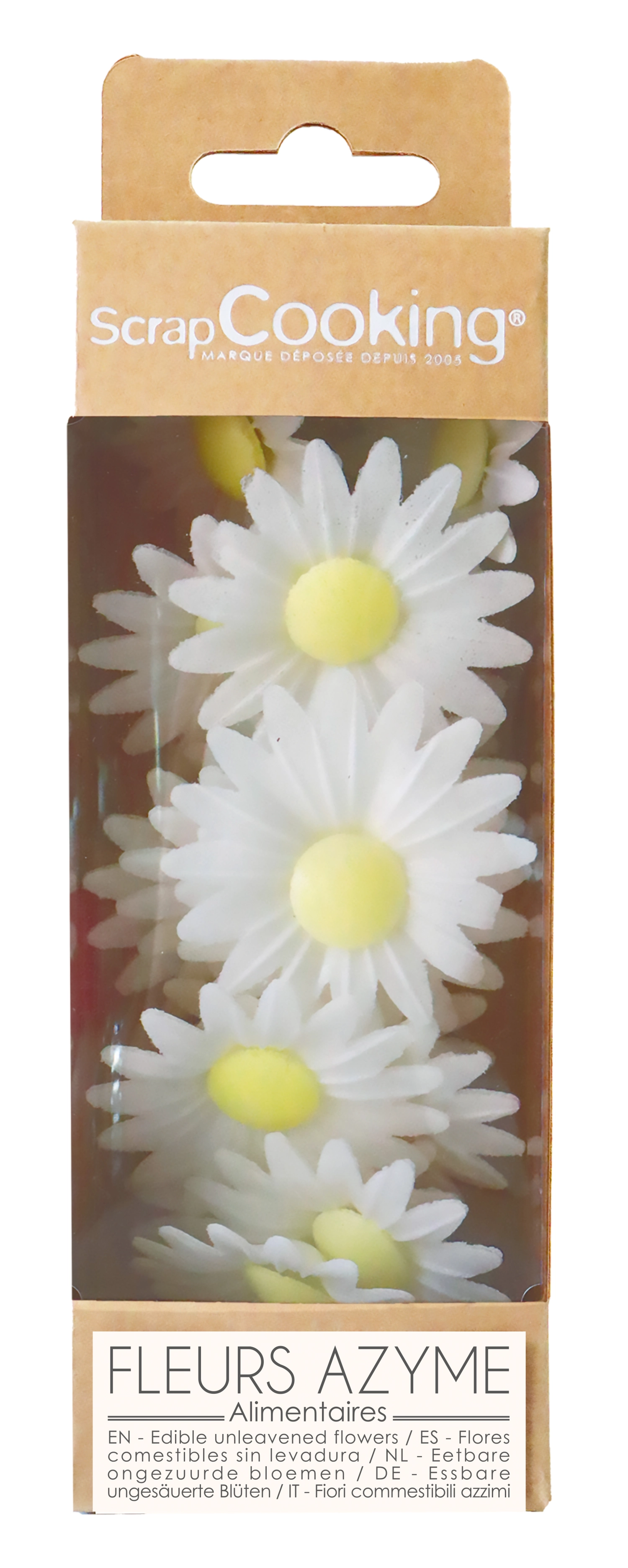Lot de 18 marguerites en papier comestible