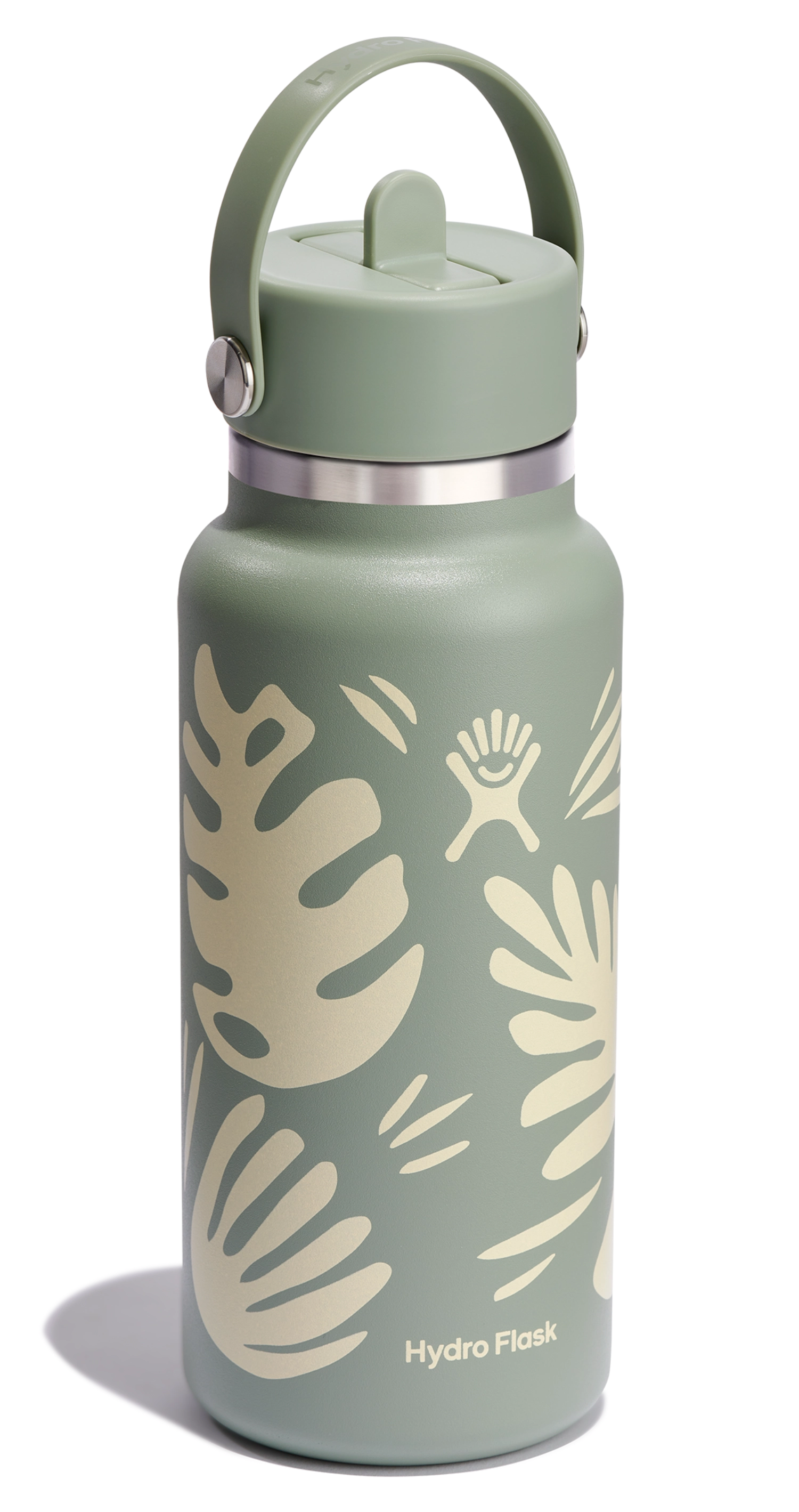 Trinkflasche Wide Flex Deckel mit Strohhalm