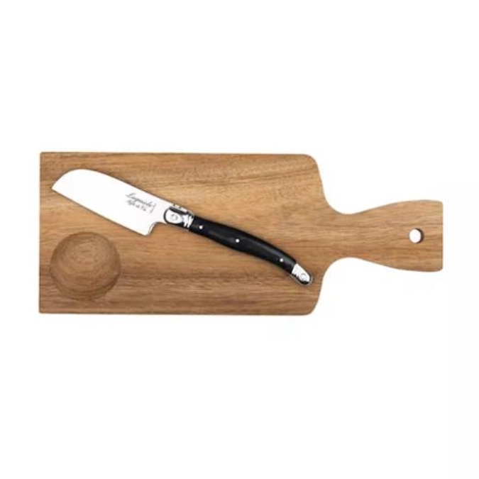 Laguiole Santoku Käsemesser mit Servierbrett