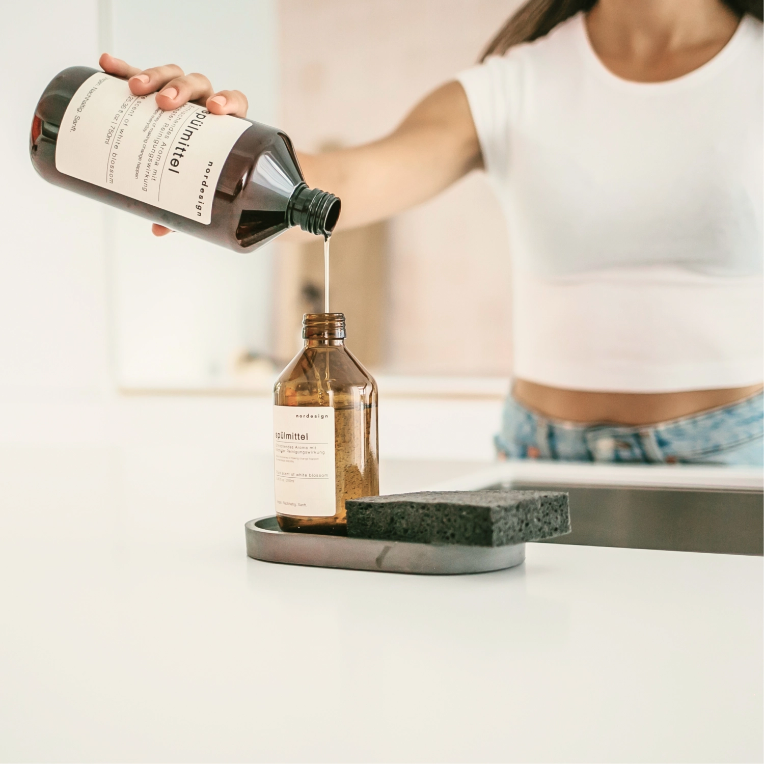 Liquide vaisselle scent of bergamot & lemon pompe plastique