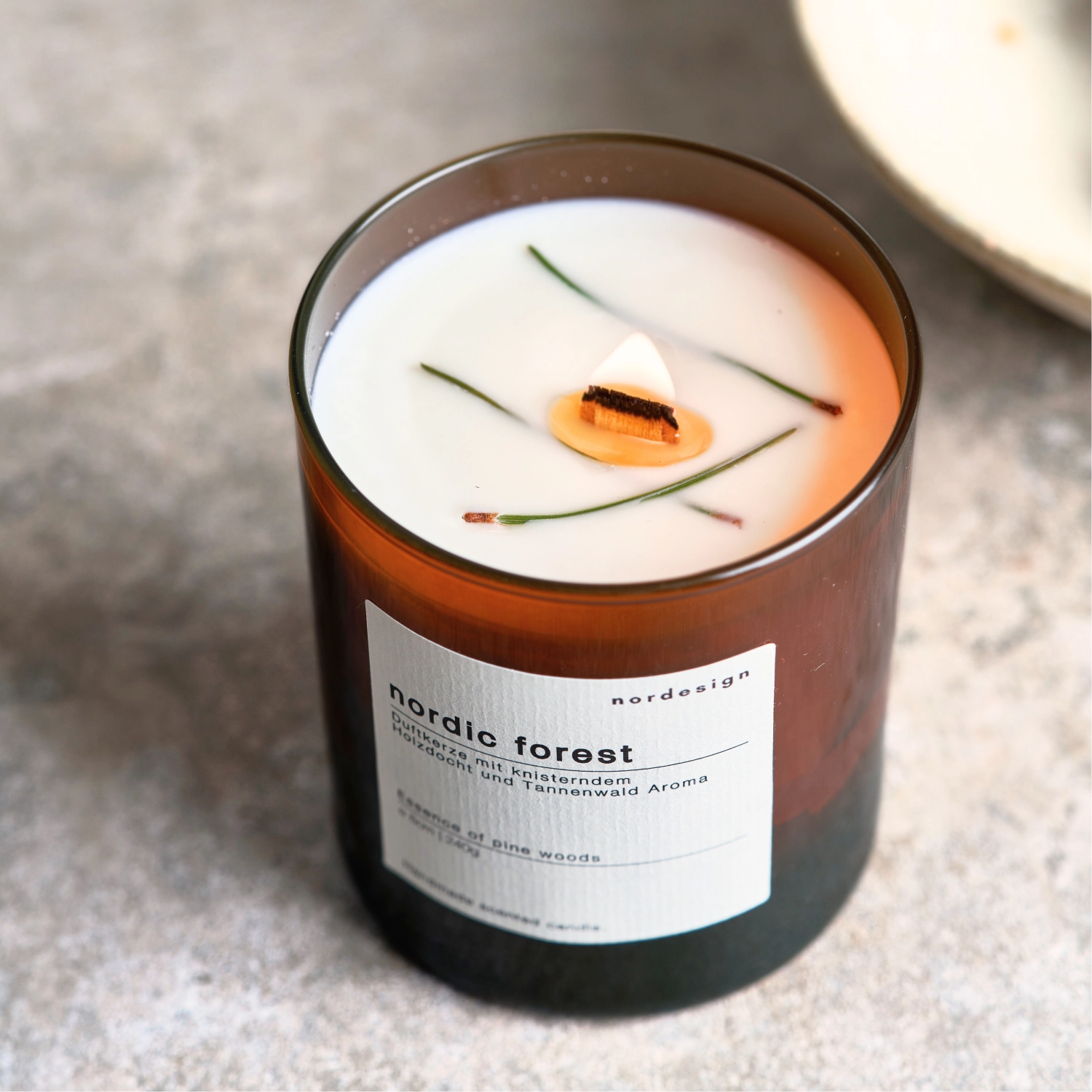 Duftkerze Glas mit Holzdocht Nordic Forest