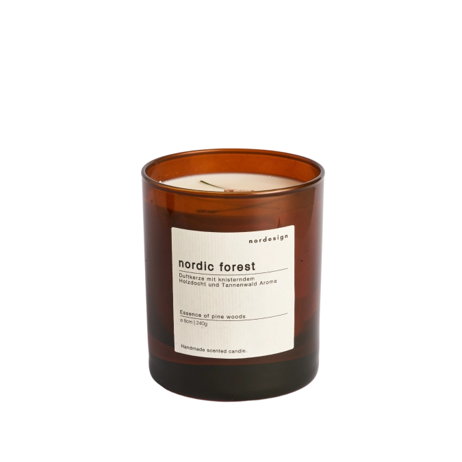 Duftkerze Glas mit Holzdocht Nordic Forest