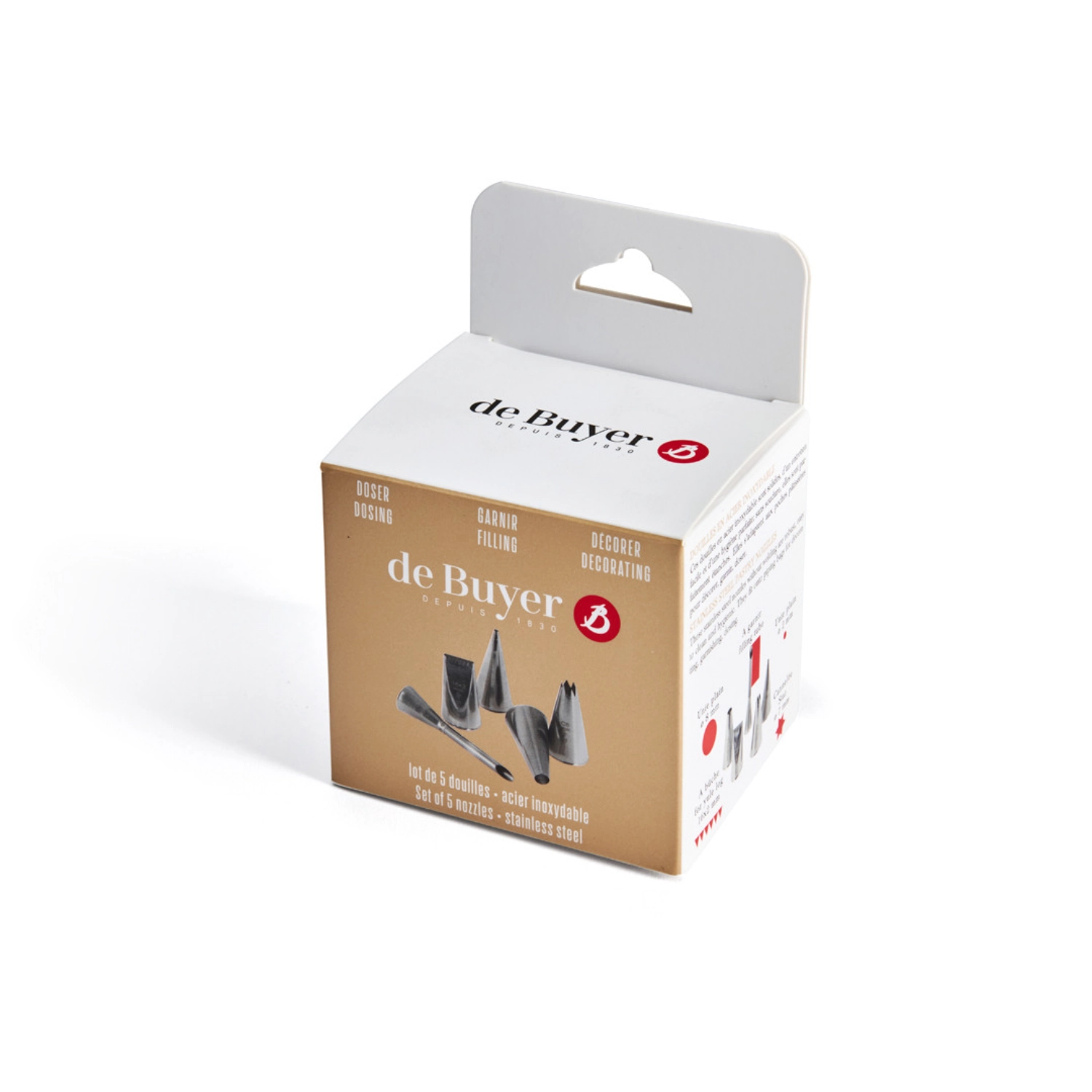 Lot de 5 d1lles en acier inoxydable