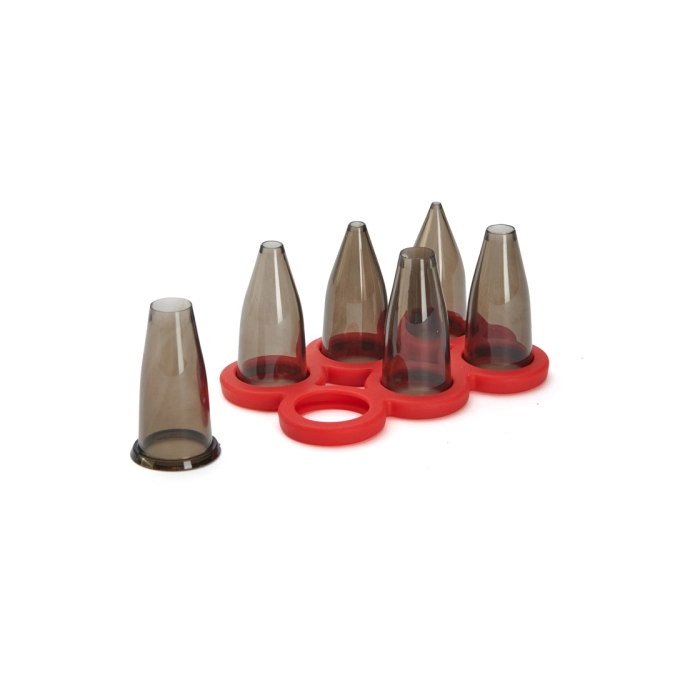 6er Set Spritztüllen rund