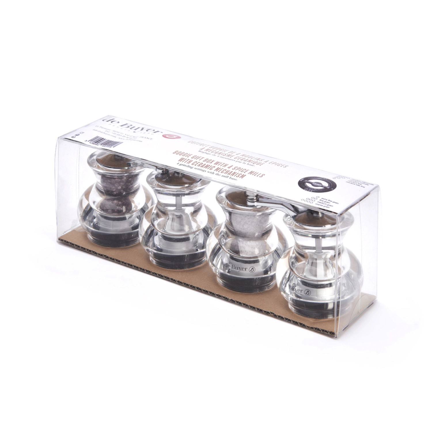 Set de 4 moulins à épices Boogie